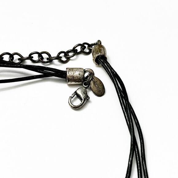 Chico’s Vintage Enamel & Crystal Pendant Necklace - Picture 6 of 8